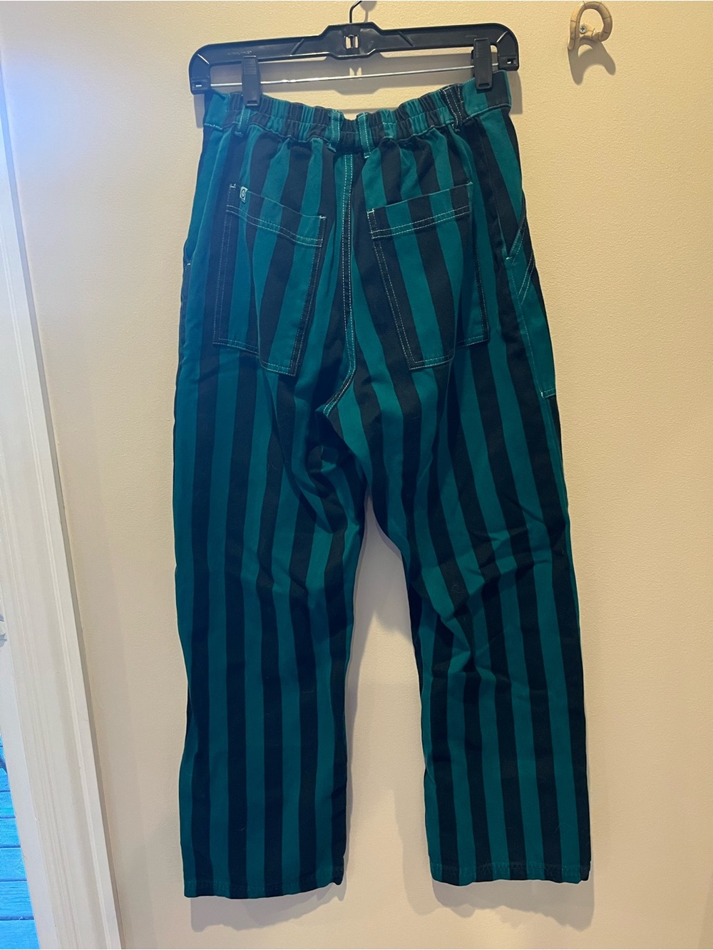 Big Bud Press Teal & Black Striped Work Pants - Picture 5 of 6